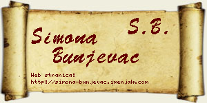 Simona Bunjevac vizit kartica